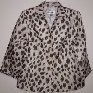 Donna Toran Metallic Animal Print Jacket
